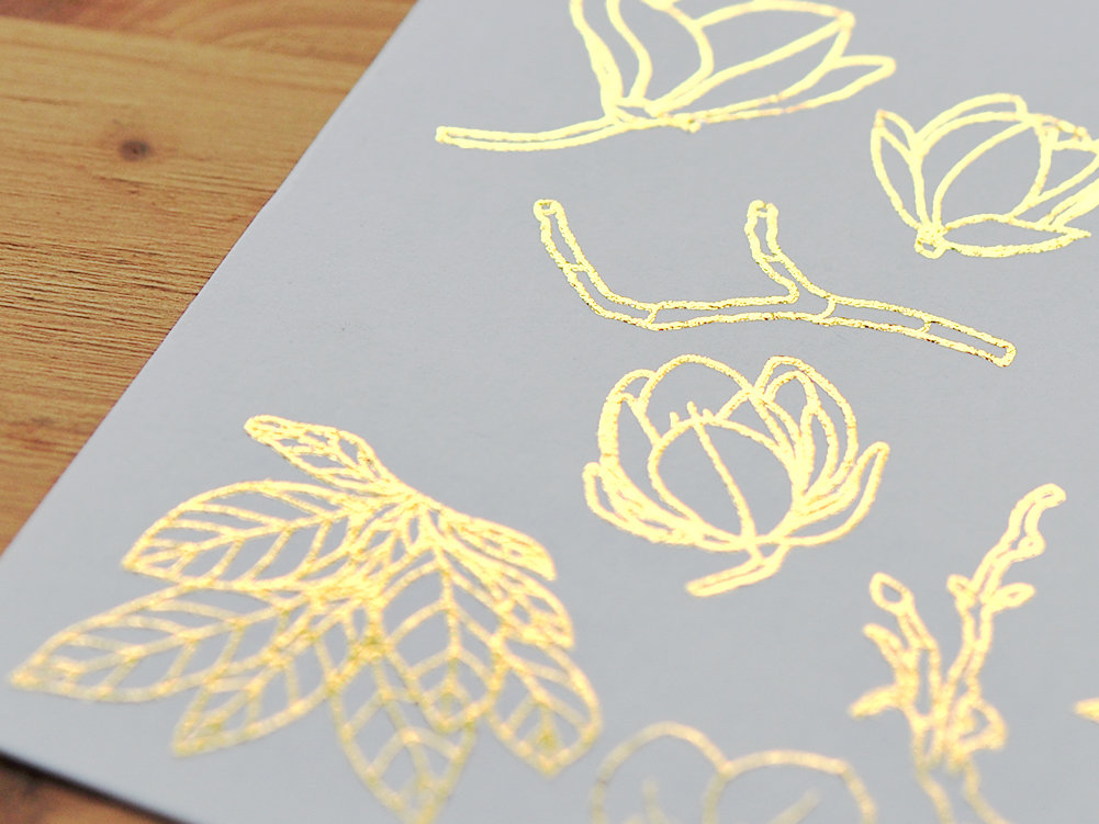 MU | Gold Foil Rub-On Transfer Sticker - 04