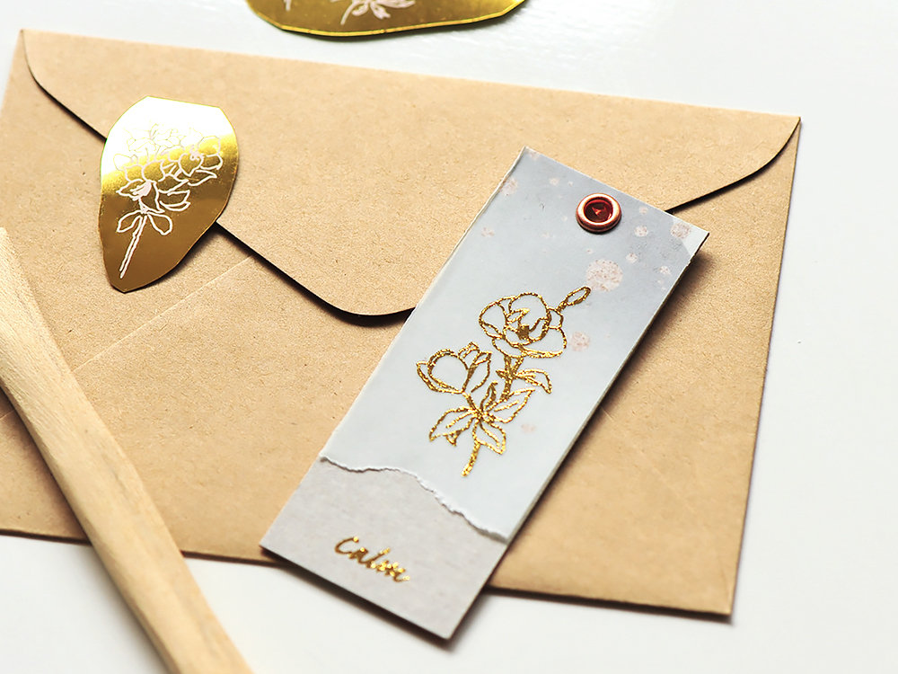 MU | Gold Foil Rub-On Transfer Sticker - 04