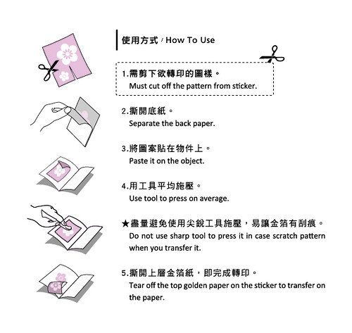 MU | Gold Foil Rub-On Transfer Sticker - 04