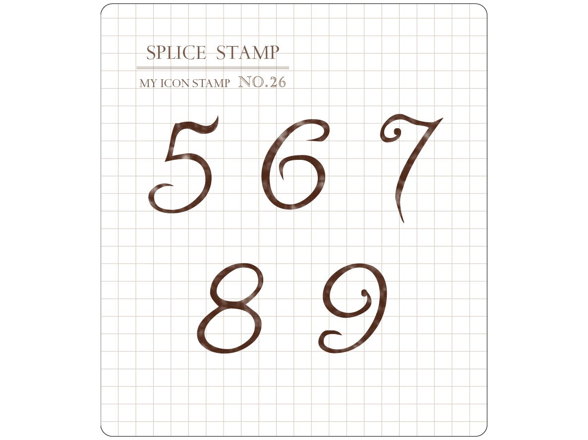 Pre-Order MU Clear Stamp Set Icon 025 - Numbers Classical