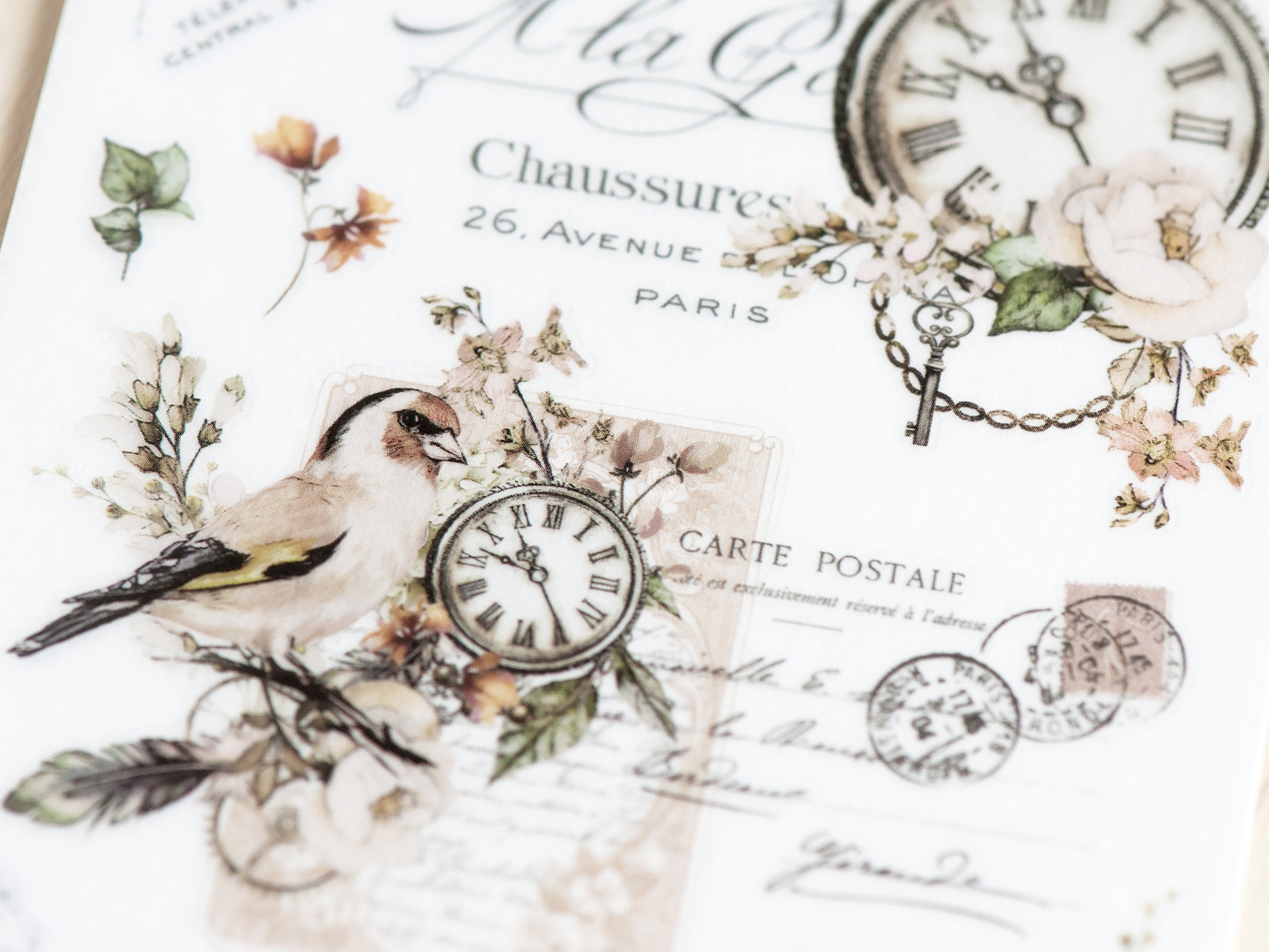 MU Print-On Siirtotarrat 210 - Vintage Clock