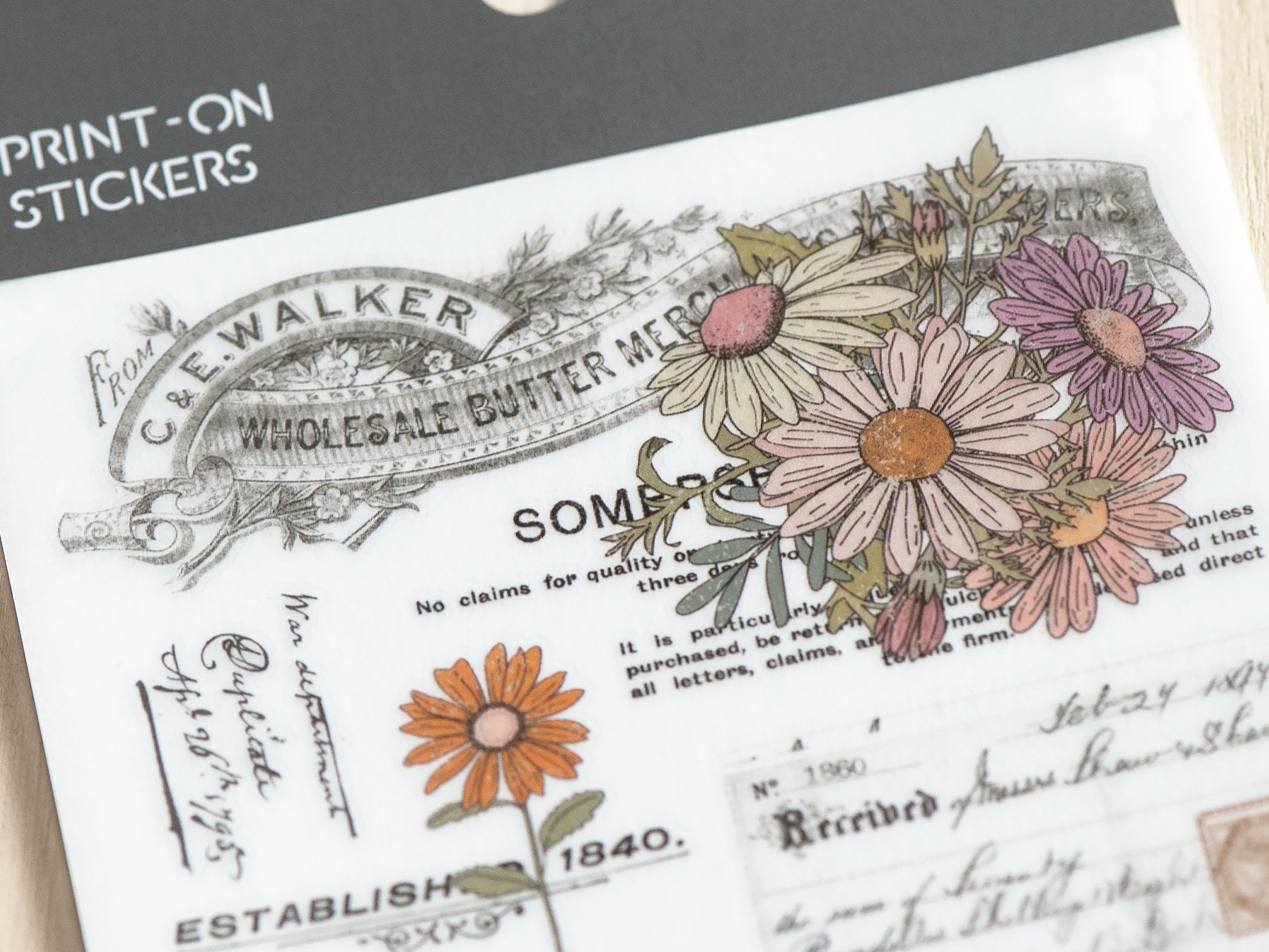 Pre-Order MU Print-On Transfer Stickers 211 - Flower Archives