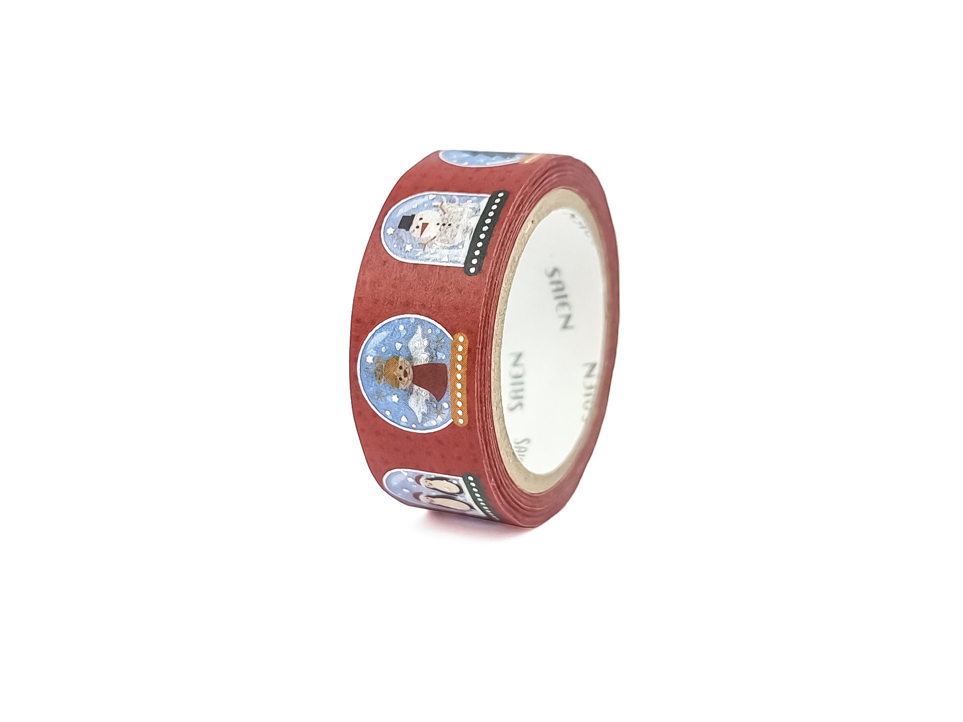 Saien | Christmas Washi Tape - Snowglobe
