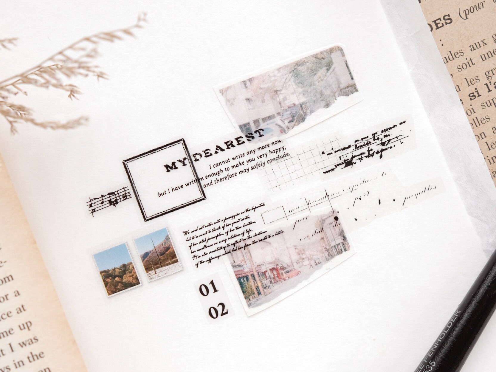 Stationery Instinct Matte PET Tape - Collage Practice