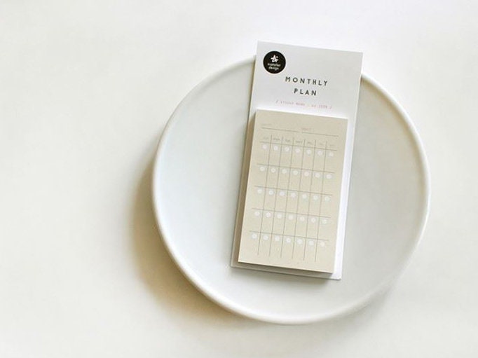 Sticky Memo Monthly Plan - No.1939