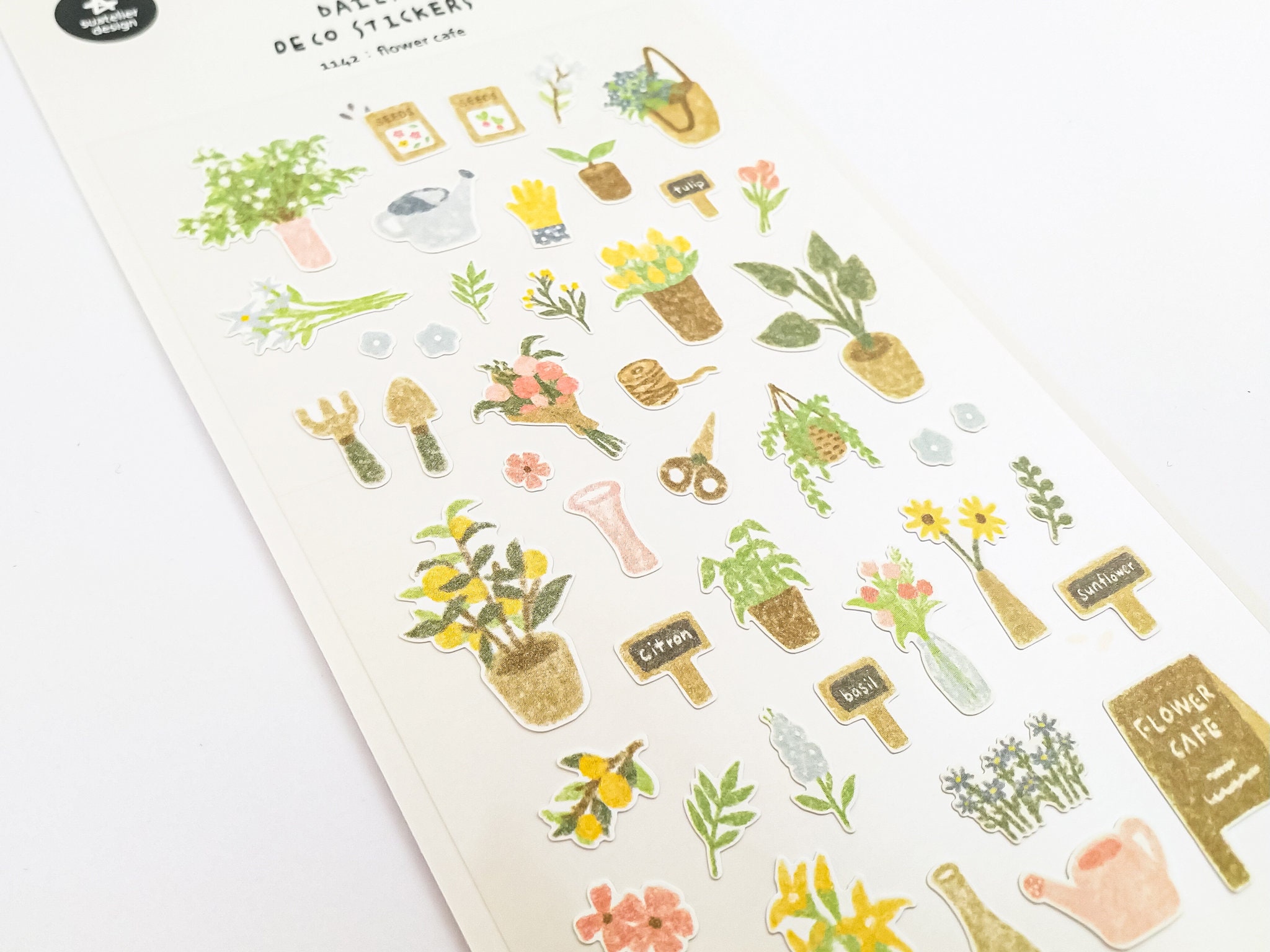 Suatelier Stickers 1142 - Flower Cafe
