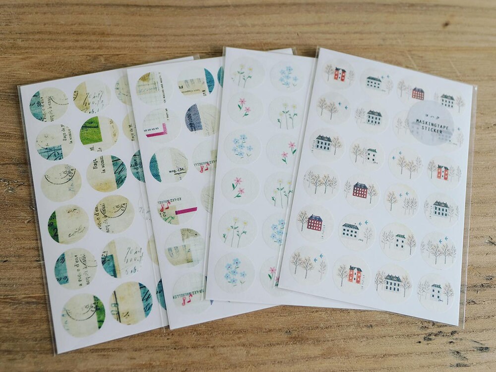 Yohaku Washi Dot Stickers - Humming